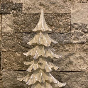 Holiday Decorative Silver Resin Tree